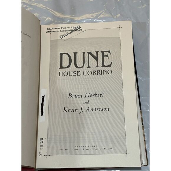2001 Dune House Corrino Brian Herbert, Kevin J. Anderson 1st Ed 1st Print, HC DJ - Picture 9 of 14